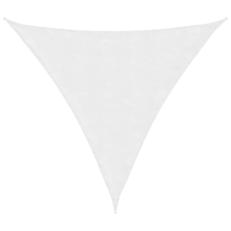 Voile de parasol tissu oxford triangulaire 3x3x3 m blanc - 2
