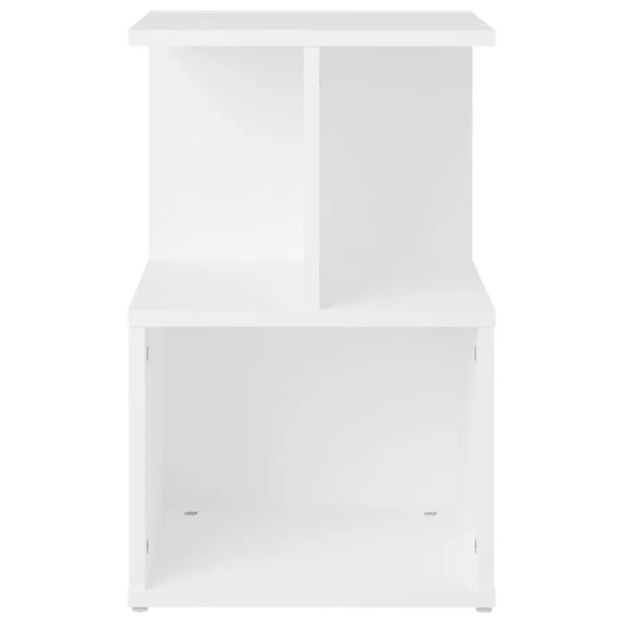 Table de chevet blanc 35x35x55 cm bois ingénierie - 3