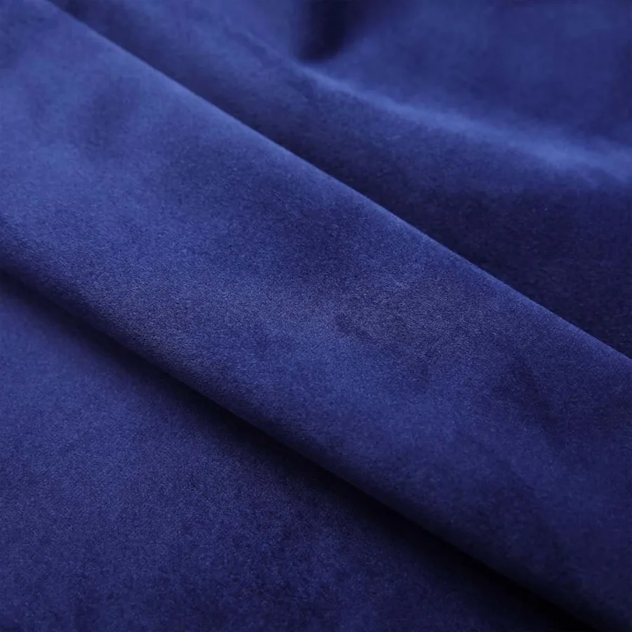 Rideaux occultants et anneaux 2pcs Velours Bleu foncé 140x175cm - 4