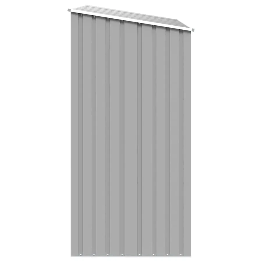 Abri à bois de jardin Gris 245x98x159 cm Acier galvanisé - 7