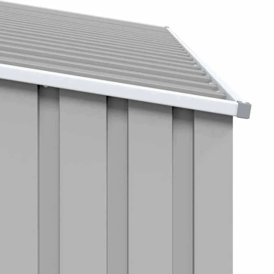 Abri à bois de jardin Gris 245x98x159 cm Acier galvanisé - 9