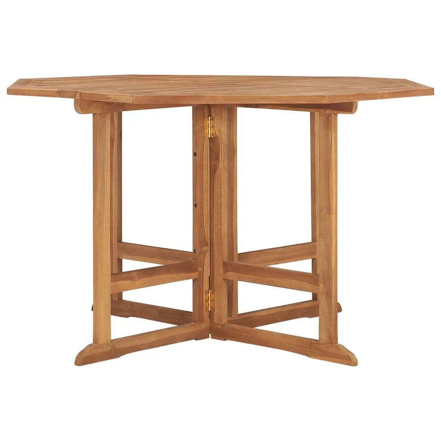Table à dîner de jardin pliable 110x110x75 cm Teck massif - 2