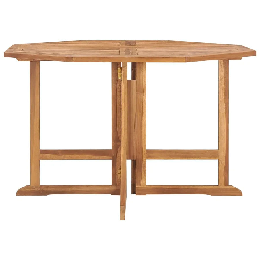 Table à dîner de jardin pliable 110x110x75 cm Teck massif - 3