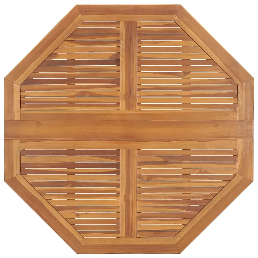Table à dîner de jardin pliable 110x110x75 cm Teck massif - 4