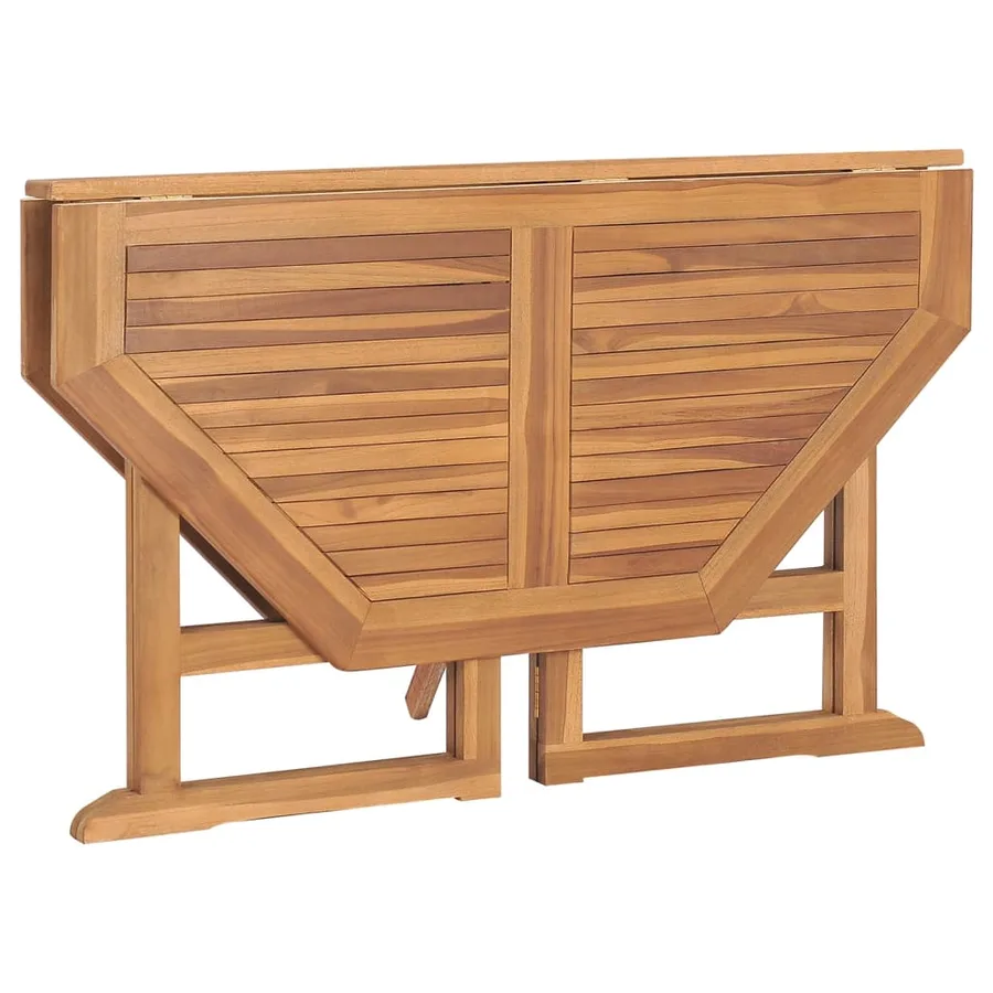 Table à dîner de jardin pliable 110x110x75 cm Teck massif - 5