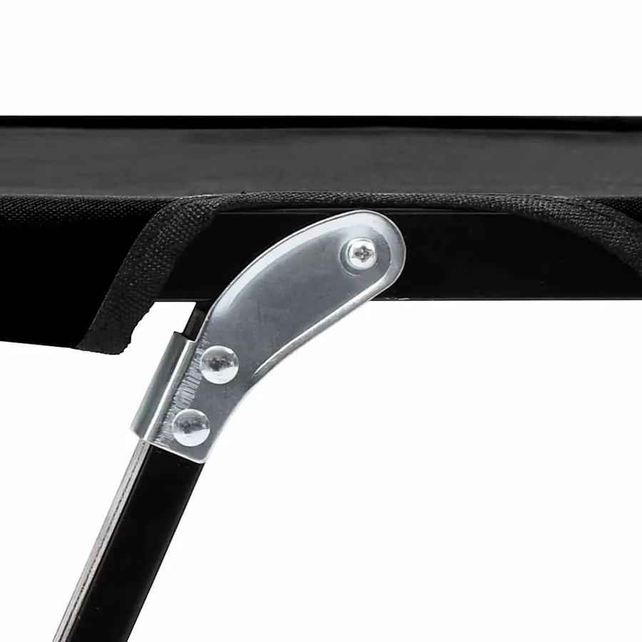Chaise longue pliable 2 places Gris Acier - 54