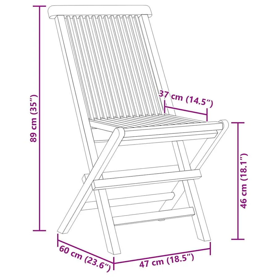 Ensemble à manger de jardin 5 pcs Bois de teck massif - 11