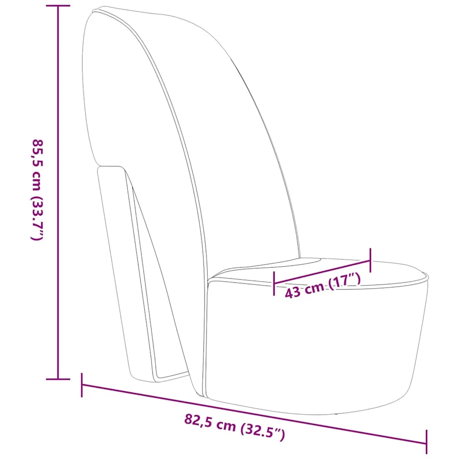 Chaise en forme de chaussure à talon haut noir similicuir - 8