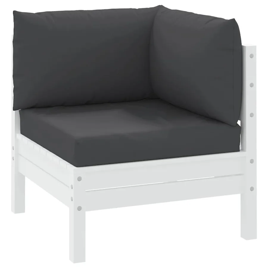 Coussins de palette lot de 3 noir tissu oxford - 3