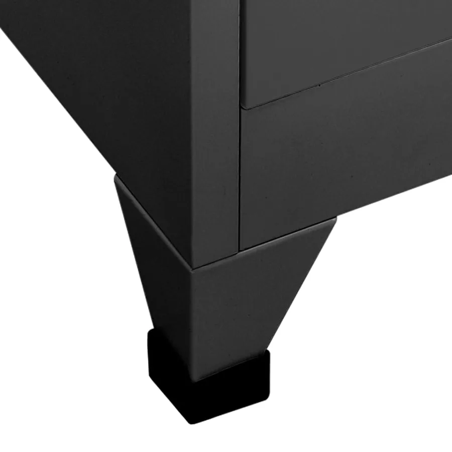 Armoire à casiers Anthracite 90x40x180 cm Acier - 6
