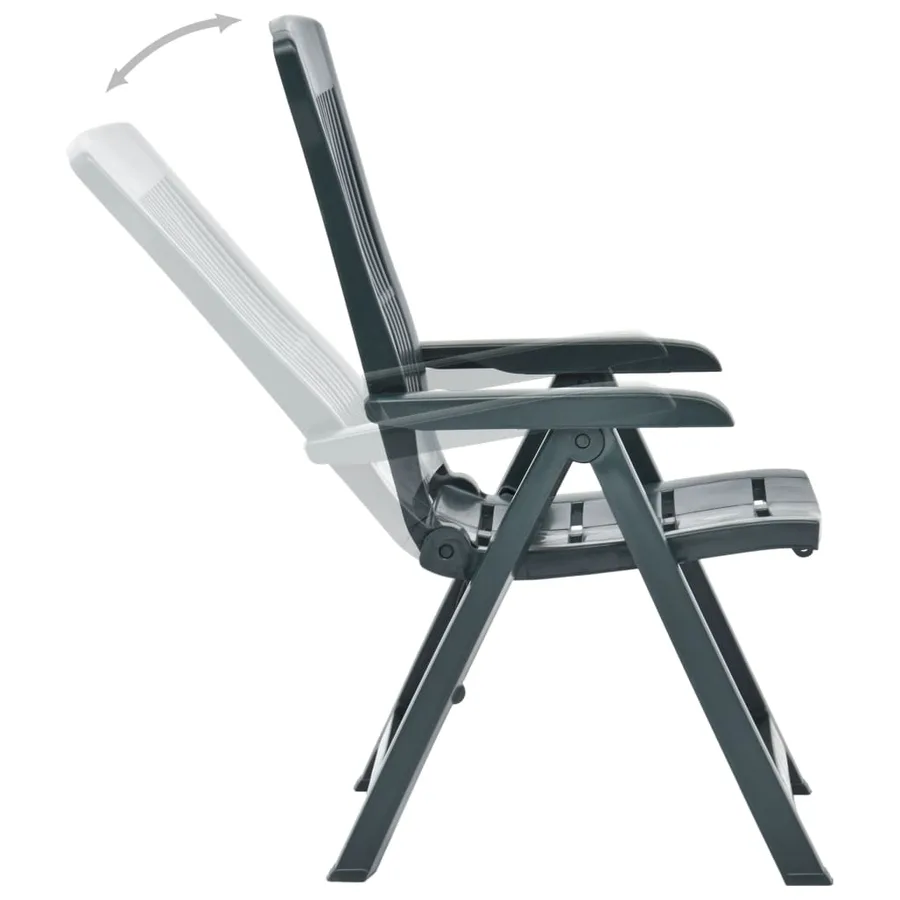 Chaises inclinables de jardin lot de 2 Plastique Anthracite - 14