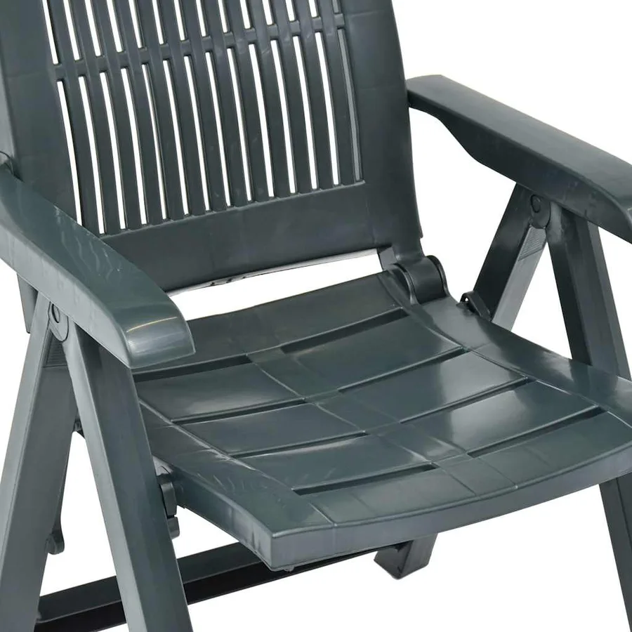 Chaises inclinables de jardin lot de 2 Plastique Anthracite - 17