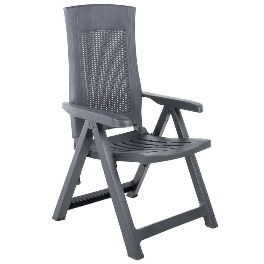 Chaises inclinables de jardin lot de 2 Plastique Anthracite - 2