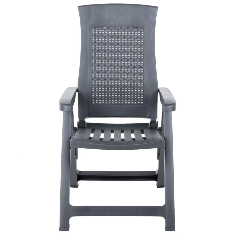 Chaises inclinables de jardin lot de 2 Plastique Anthracite - 3