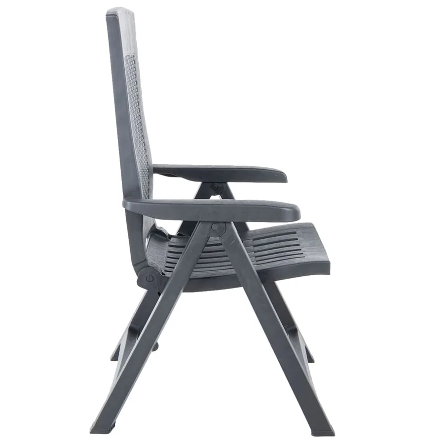 Chaises inclinables de jardin lot de 2 Plastique Anthracite - 4