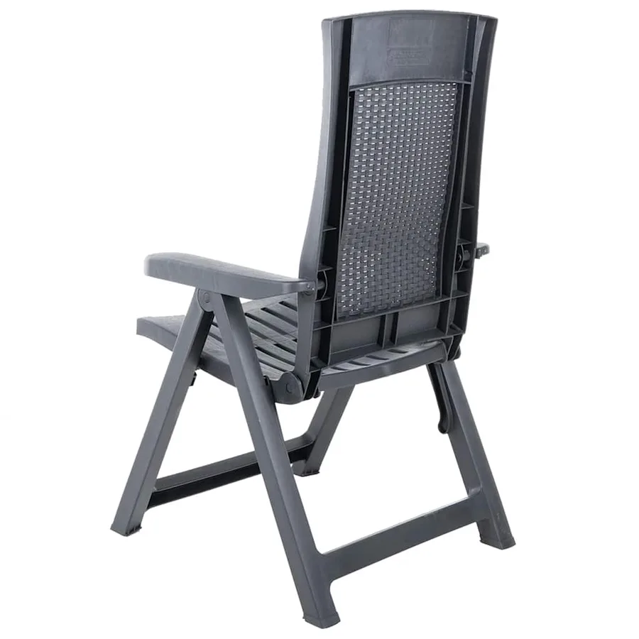 Chaises inclinables de jardin lot de 2 Plastique Anthracite - 6
