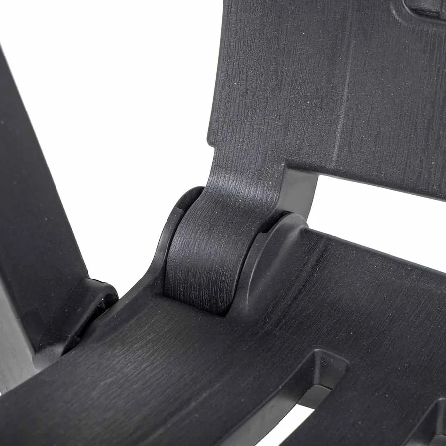 Chaises inclinables de jardin lot de 2 Plastique Anthracite - 8