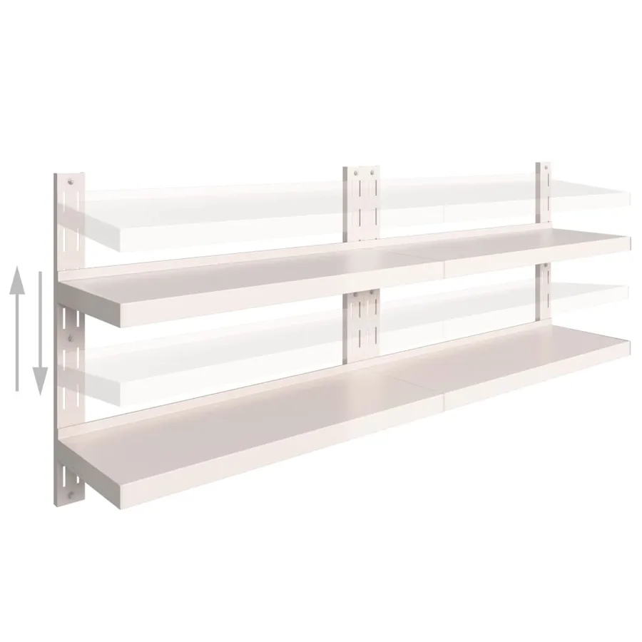 Étagères murales flottantes à 2 niveaux 2 pcs Inox 200x30 cm - 3