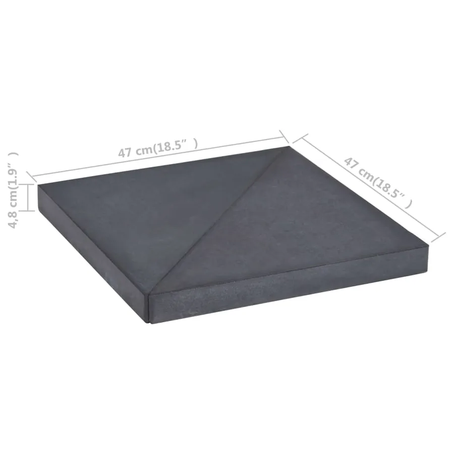 Plaque de poids de parasol Noir Granite Carré 15 kg - 5