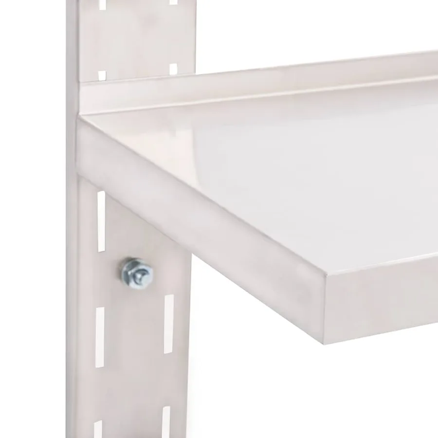 Étagère murale à 2 niveaux Acier inoxydable 100x30 cm - 4