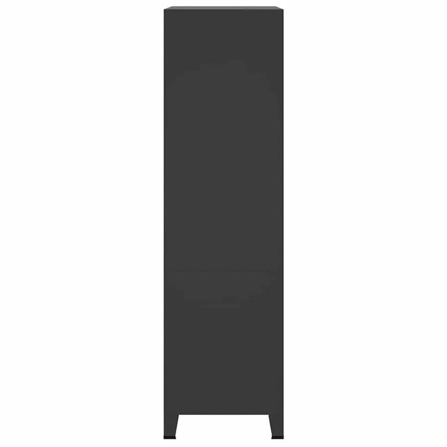 Garde-robe industrielle Noir 90x50x180 cm Métal - 5