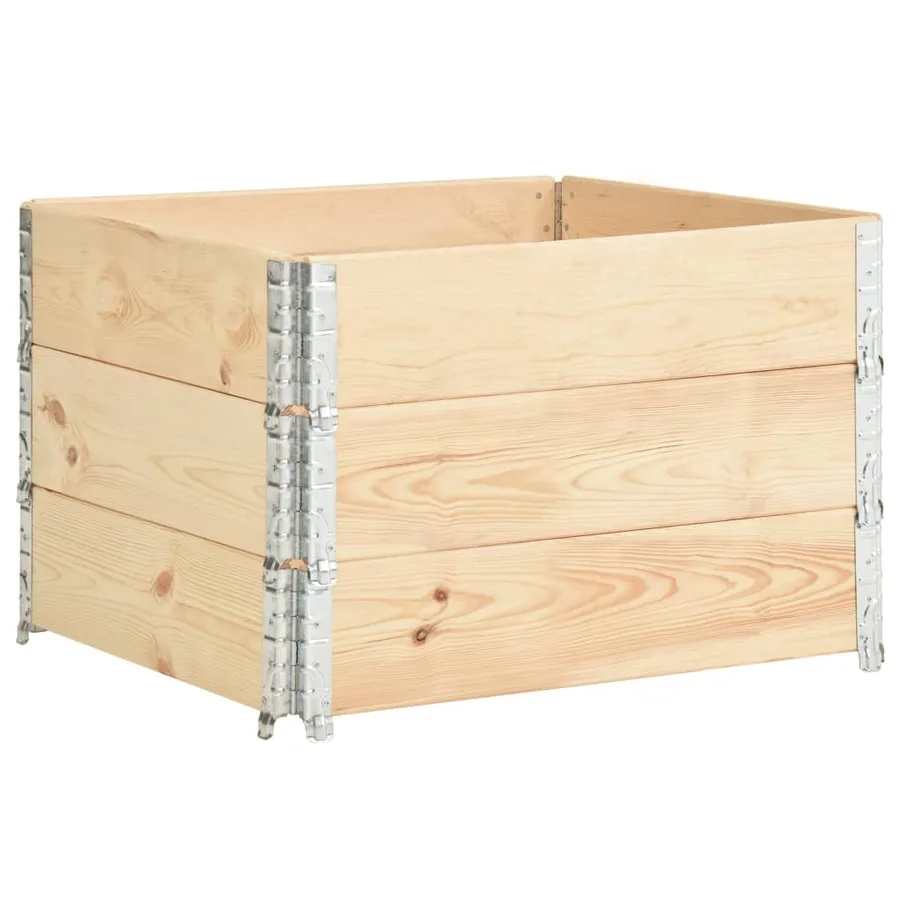 Jardinières surélevées 3 pcs 100x100 cm Bois de pin solide - 2