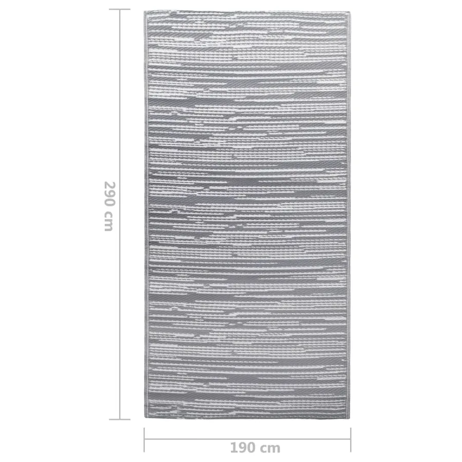Tapis d'extérieur ARAKIL Gris 190x290 cm PP - 7
