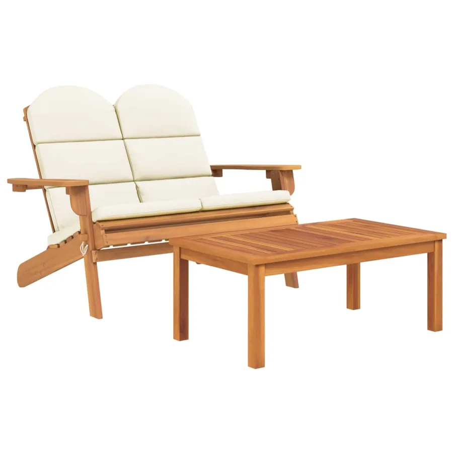Ensemble de salon de jardin Adirondack 3 pcs bois acacia solide - 4