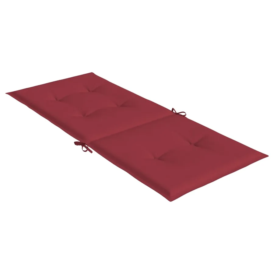 Coussins de chaise de jardin à dossier haut lot de 2 bordeaux - 6