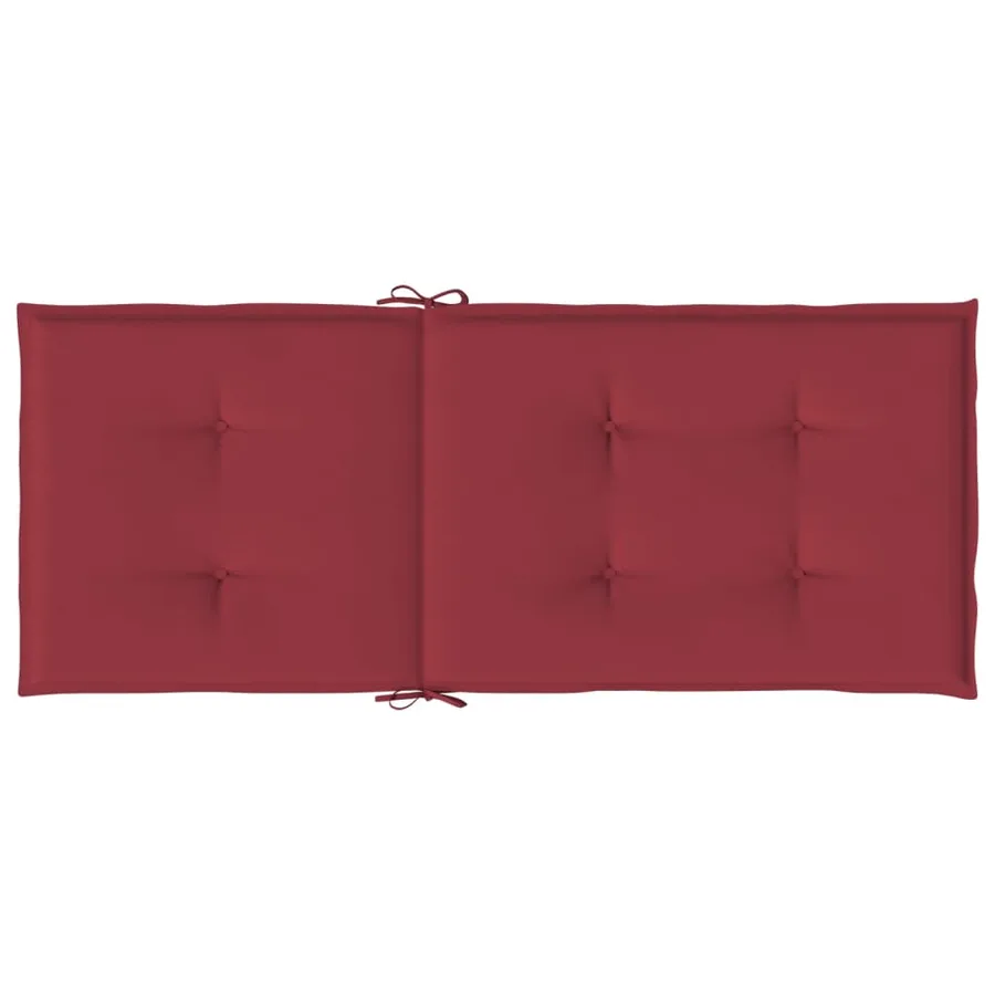 Coussins de chaise de jardin à dossier haut lot de 2 bordeaux - 7