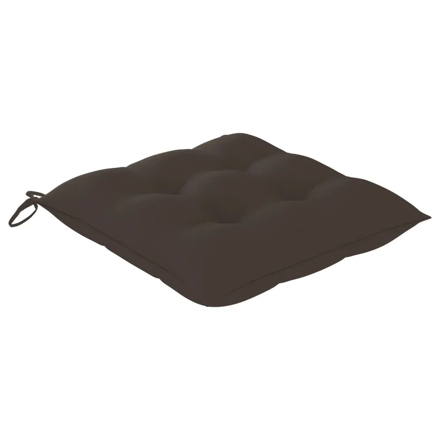 Chaises de jardin empilables avec coussins lot de 8 Teck solide - 21