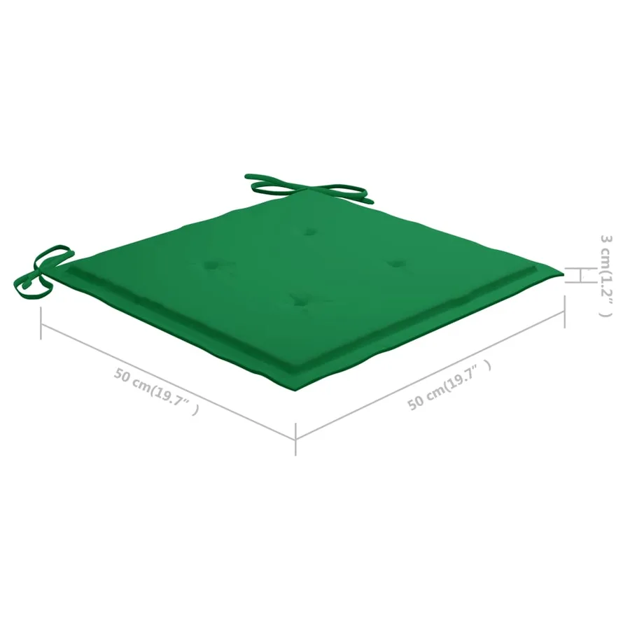 Chaises de jardin empilables avec coussins lot de 8 Teck solide - 37