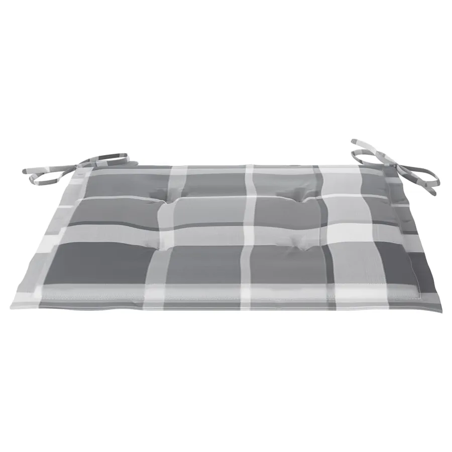 Chaises de jardin empilables avec coussins lot de 4 Teck solide - 13