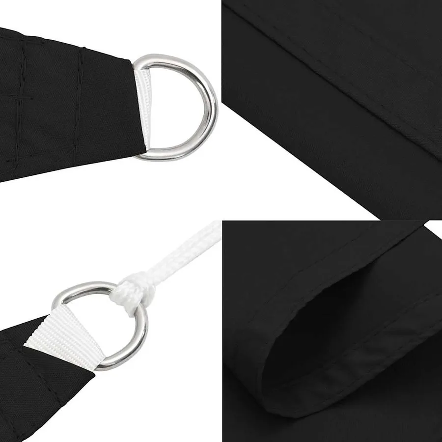 Voile de parasol tissu oxford triangulaire 3x4x4 m noir - 6