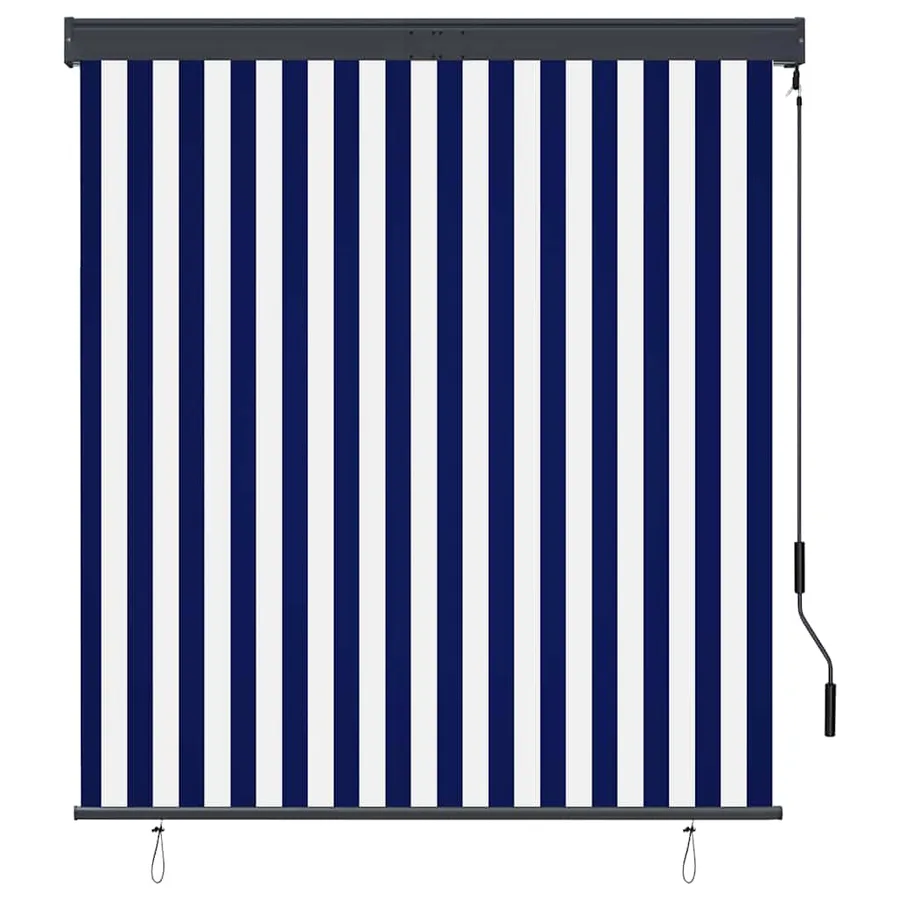 Store roulant d'extérieur 140x250 cm Bleu et blanc - 2