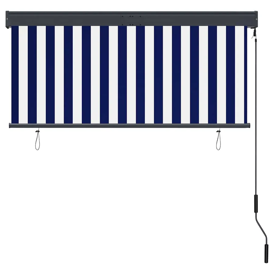 Store roulant d'extérieur 140x250 cm Bleu et blanc - 4