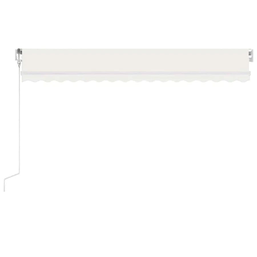 Auvent automatique avec capteur de vent et LED 450x300 cm Crème - 3
