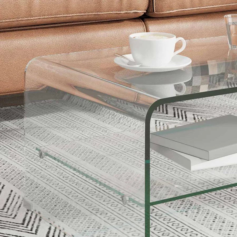 Table basse Clair 50x45x33 cm Verre trempé - 3