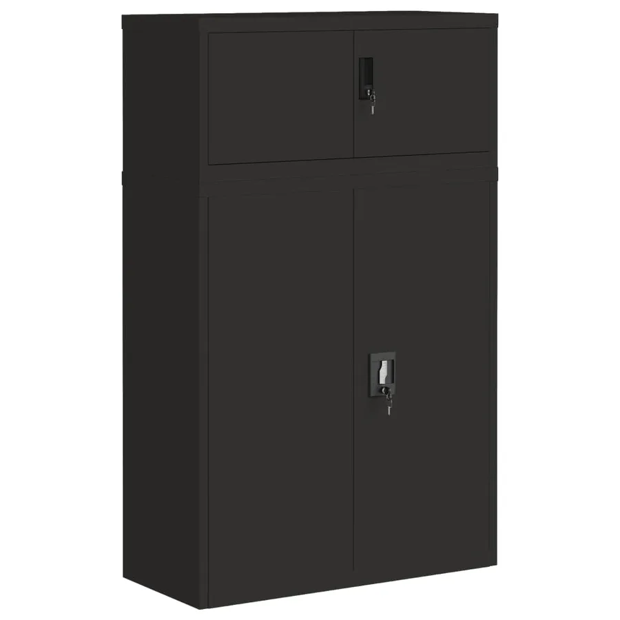 Classeur noir 90x40x145 cm acier - 2