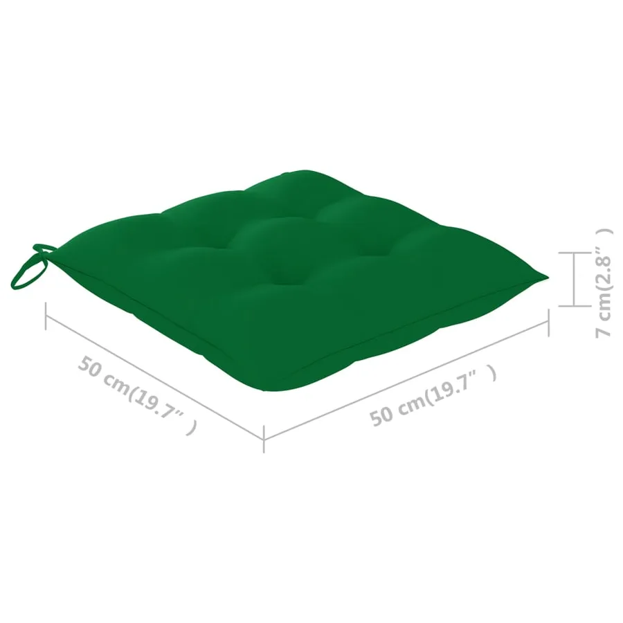 Chaises de jardin empilables avec coussins lot de 6 Teck solide - 13