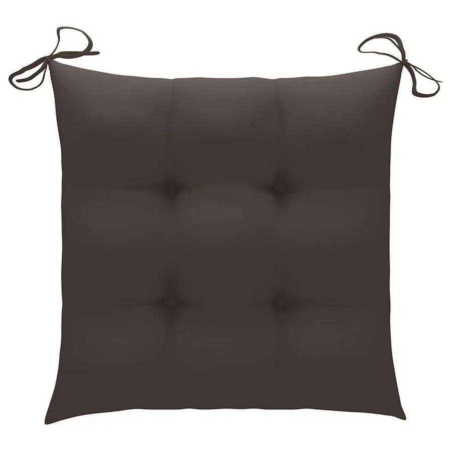 Chaises de jardin empilables avec coussins lot de 6 Teck solide - 21