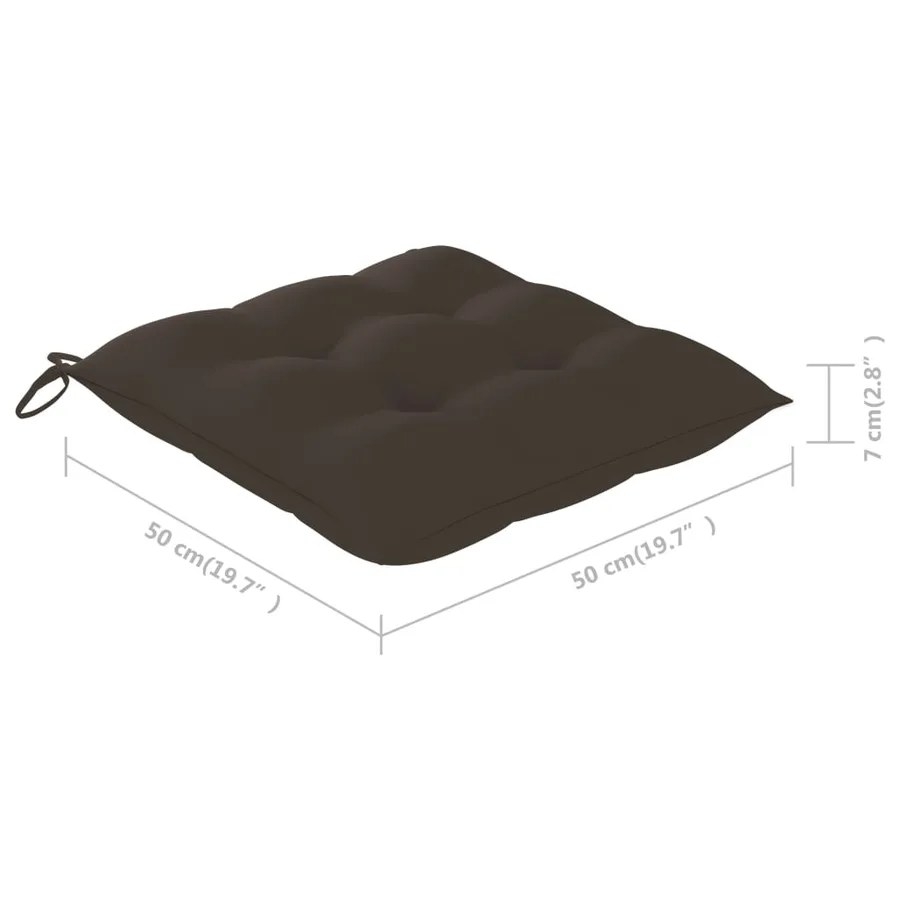 Chaises de jardin empilables avec coussins lot de 6 Teck solide - 24