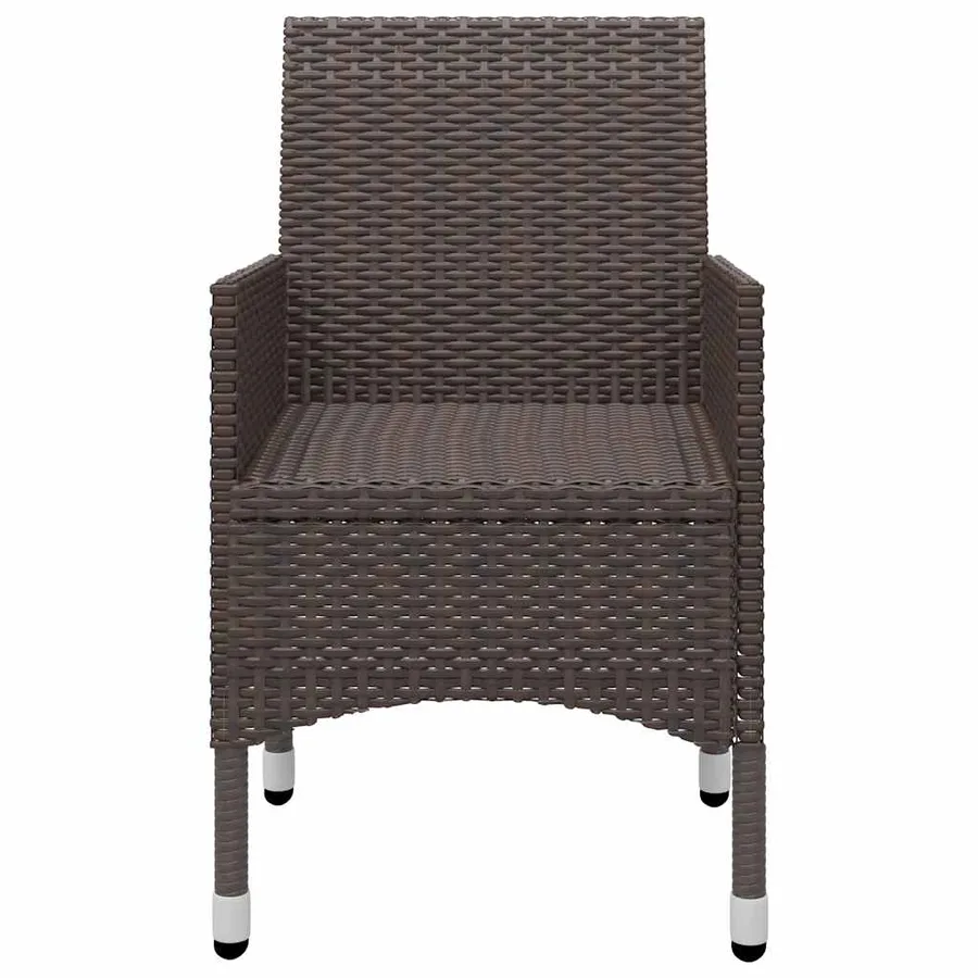 Ensemble à manger de jardin 9 pcs Marron - 10