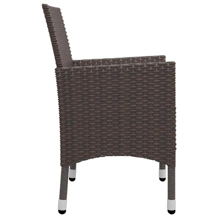 Ensemble à manger de jardin 9 pcs Marron - 8
