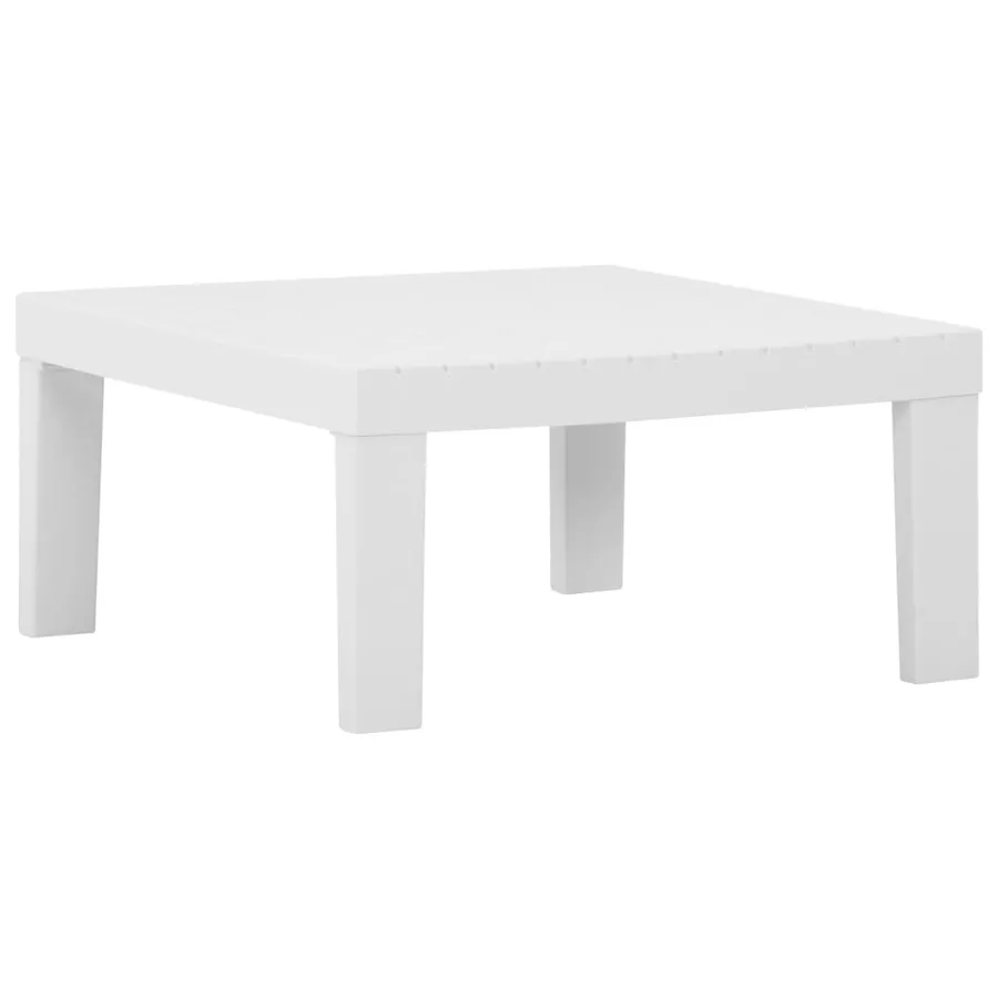 Salon de jardin 4 pcs avec coussins Plastique Blanc - 3