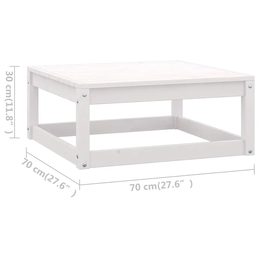 Salon de jardin 4 pcs avec coussins Bois de pin massif - 11