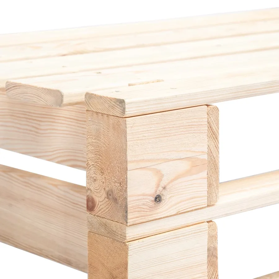Canapé d'angle palette de jardin bois de pin imprégné - 5