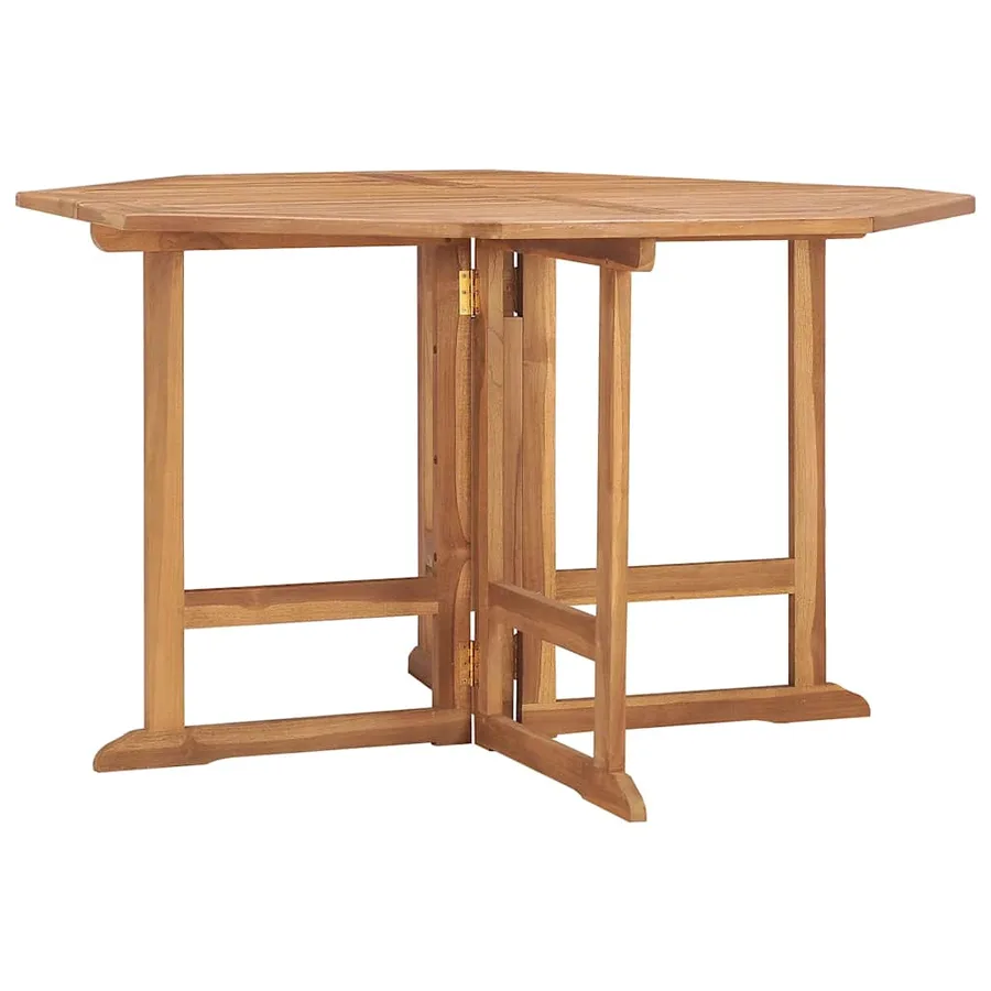 Ensemble à dîner d'extérieur pliable 5 pcs Bois solide de teck - 4