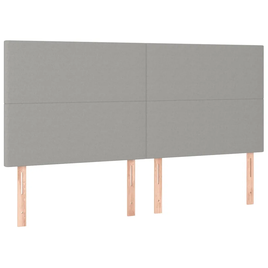 Sommier à lattes de lit avec matelas Gris clair 180x200cm Tissu - 6
