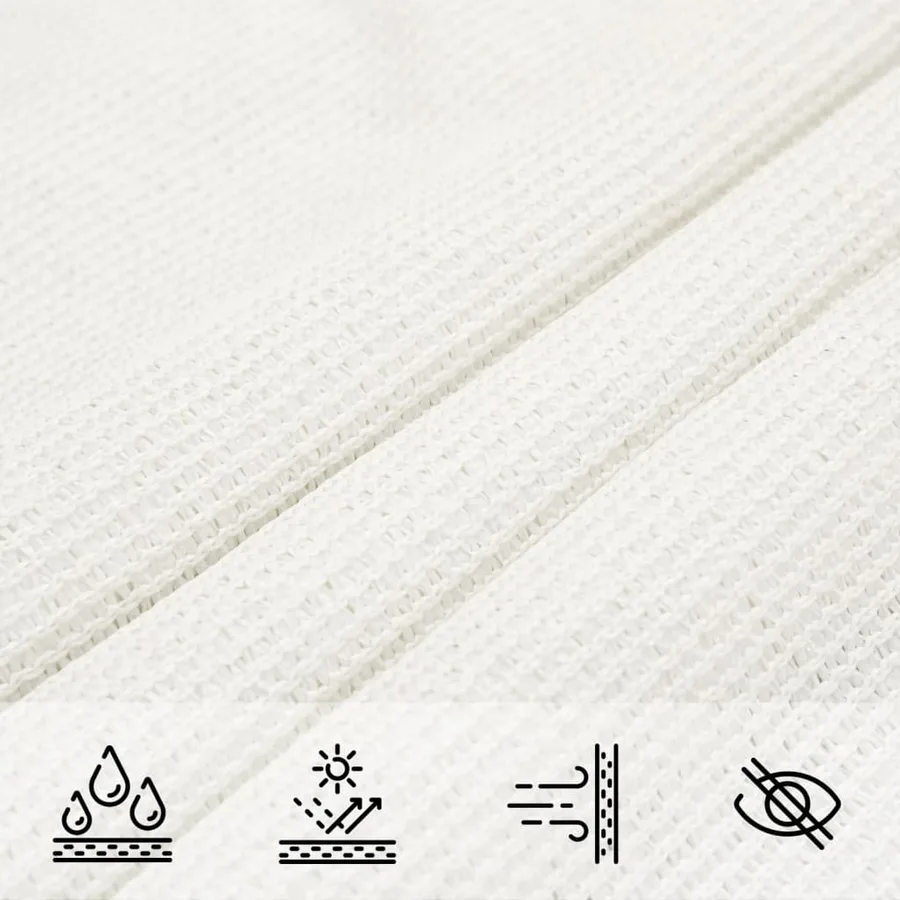Voile d'ombrage 160 g/m² Blanc 3x3x4,2 m PEHD - 7